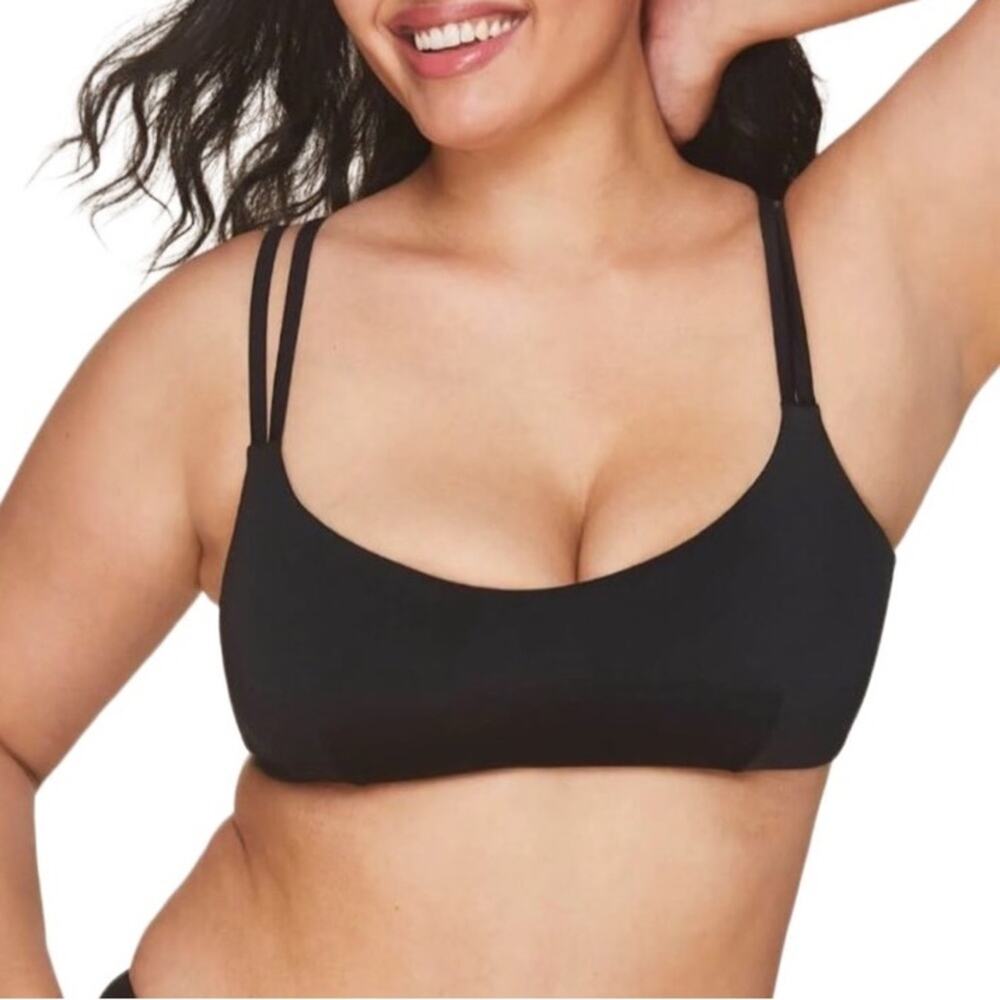 ANDIE The Rockaway Swim Top Women Sz M Black Pull On Feminine Retro Grunge NWT